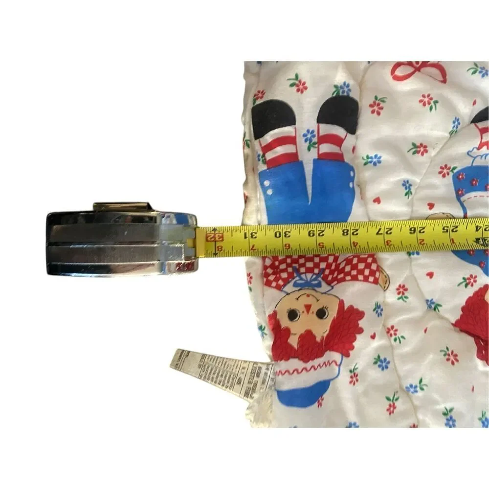 Raggedy Ann Andy Sleeping Bag Toddler Nap Mat USA Red Polka Dot Retro Vintage